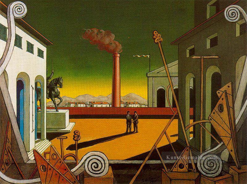 Plaza italia großes Spiel 1971 Giorgio de Chirico Surrealismus Ölgemälde